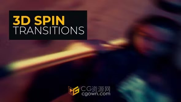 24种创意自旋转过渡效果3D Spin Transitions-PR转场模板