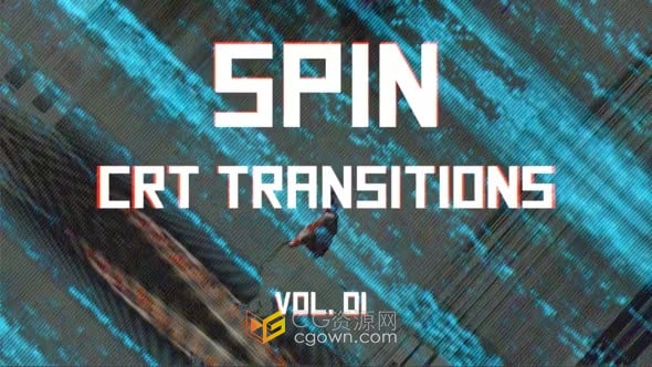 AE模板-錄像帶效果旋轉(zhuǎn)過渡CRT Spin Transitions Vol. 01