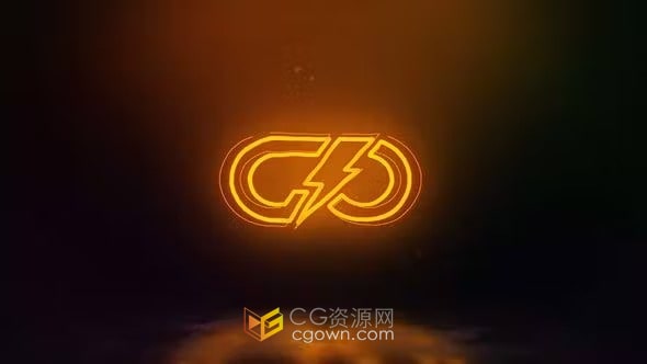 AE模板-動(dòng)態(tài)霓虹燈蒙版活力的動(dòng)畫(huà)故障光效標(biāo)志