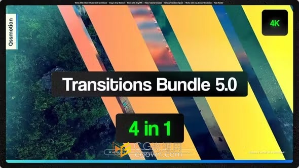 AE模板-64个时尚版式转场多合一捆绑包Transitions Bundle 5.0