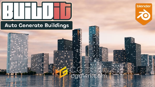 Blender插件Buildit快速自動生成建筑物工具