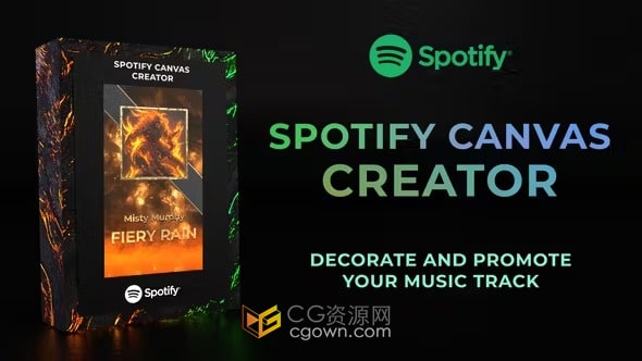 制作Spotify流媒體CD播放DJ可視化音樂(lè)宣傳短視頻特效素材AE模板