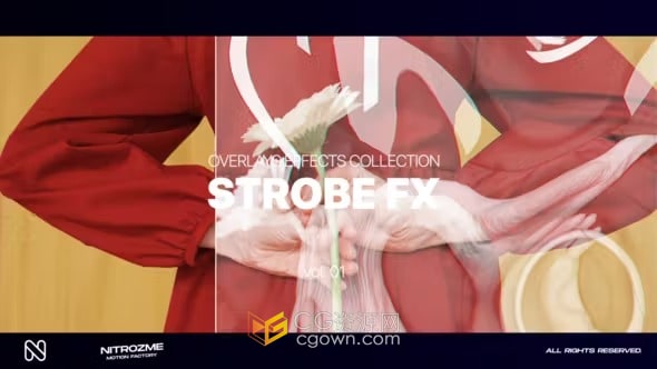 AE模板-頻閃效果疊加Strobe Effects Overlays Collection Vol. 01