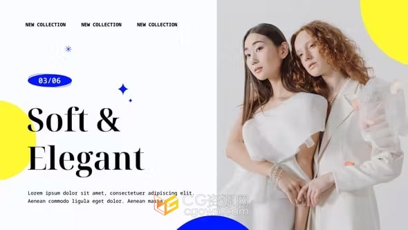 AE模板-現(xiàn)代圖文幻燈片演示品牌服飾新品上市宣傳視頻