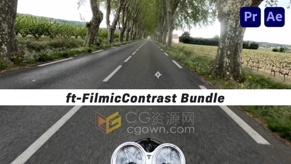 AE/PR插件ft-Filmic Contrast Bundle v1.0简化视频调色分级工具