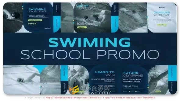 AE模板-游泳学校水中体育活动广告公司宣传视频