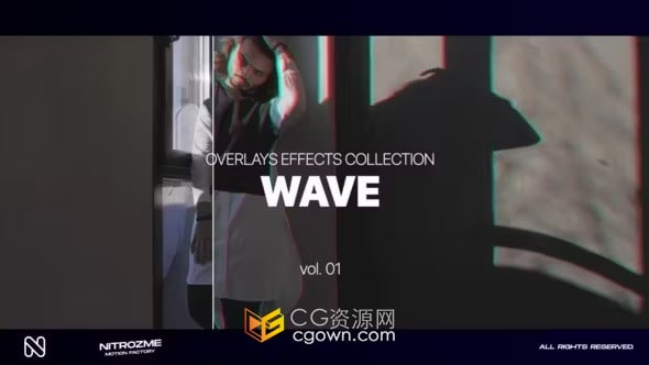 AE模板-画面波浪效果Wave Effects Overlays Collection Vol. 01