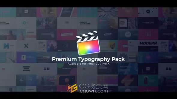 FCPX插件50组排版介绍宣传文字标题动画Typography Pack