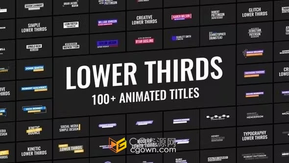 100+信息条幅动画标题视频字幕AE模板