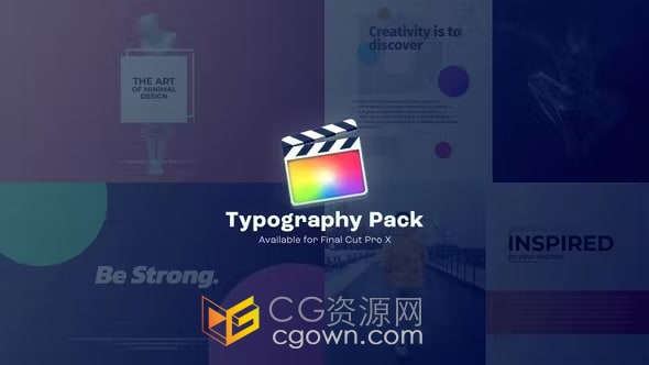 FCPX插件10组排版文字标题动画Typography Pack  V1