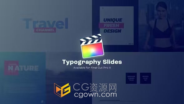 FCPX插件10组排版文字标题动画Typography Slides V2