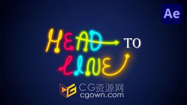 AE脚本Head to Line v1.0 自定义线条路径箭头动画