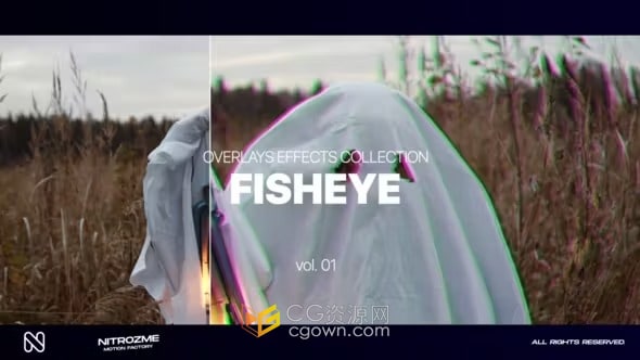 AE模板-鱼眼效果叠加元素Fisheye Effects Overlays Collection Vol. 01