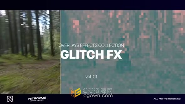 AE模板-故障效果叠加元素Glitch Effects Overlays Collection Vol. 01