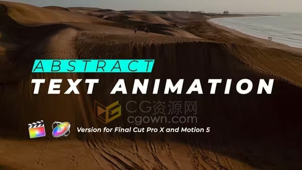 FCPX插件10种文字标题动画Abstract Text Animation