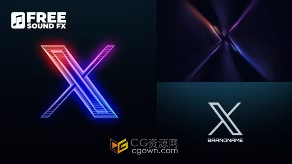 渐变光线演绎能量标志扫光LOGO动画-AE模板-CG资源网 渐变光线演绎能量标志扫光LOGO动画-AE模板