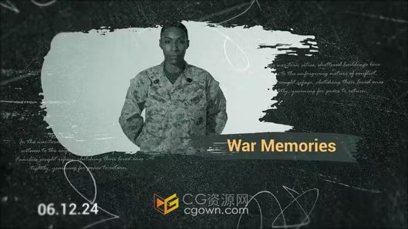 历史视觉效果战争主题纪录片军事教育宣传视频-AE模板