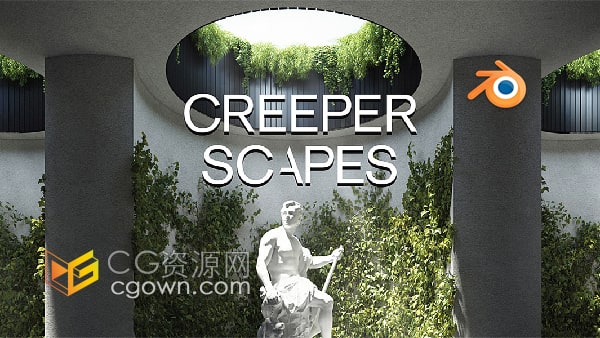 Blender插件Creeper Scapes攀爬植物景观模型