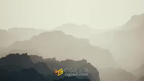 迷雾中的落基山脉山谷风景免费下载视频素材