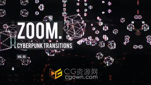 AE模板-赛博朋克风变焦过渡Cyberpunk Zoom Transitions Vol. 05