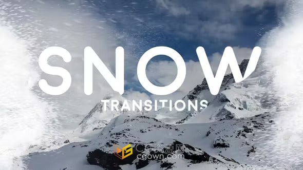Snow Transitions AE模板20种雪花视频特效转场过渡效果