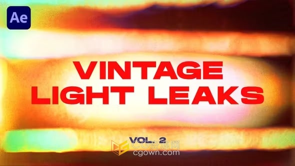 AE模板-15个复古光效转场Vintage Light Leaks Transitions VOL. 2