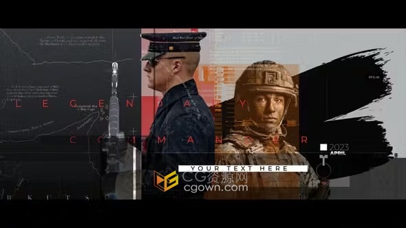AE模板-歷史戰(zhàn)爭主題故障過渡軍事新聞節(jié)目介紹電影紀錄片開場