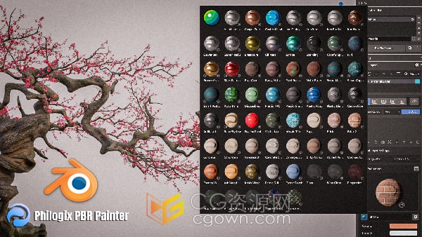 Blender插件Philogix Pbr Painter Pro v4.0材质纹理和绘画工具