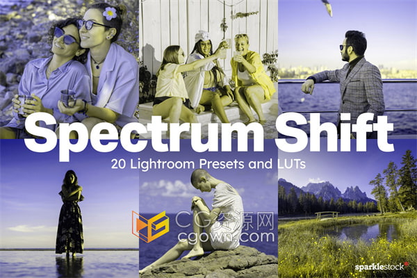20个反转的色彩效果Spectrum Shift Lightroom预设和LUT