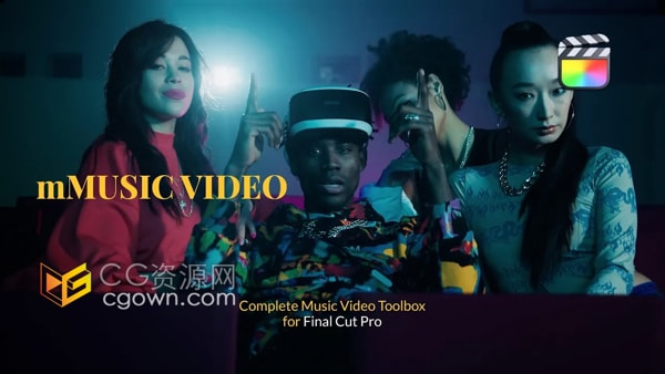 FCPX插件音乐MV宣传短视频文字标题转场特效mMusic Video