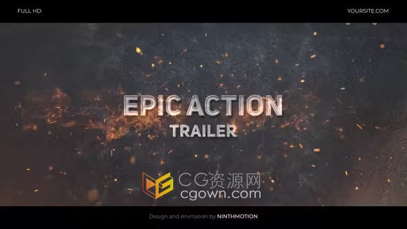 AE模板-史詩爆炸震撼視覺效果粒子金屬標(biāo)題電影預(yù)告片簡(jiǎn)介
