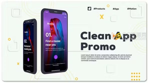 手機app應用程序動畫產(chǎn)品演示視頻-AE模板