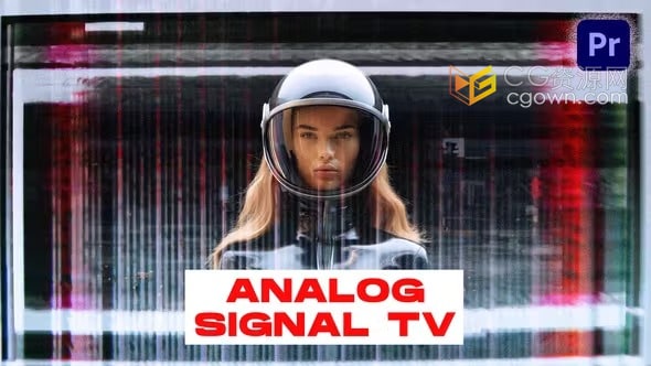 模擬信號電視轉(zhuǎn)場元素Analog Signal TV Transitions-PR模板