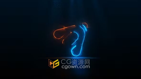 AE模板-彩色煙霧能量涌動(dòng)繪制LOGO輪廓品牌標(biāo)志動(dòng)畫(huà)