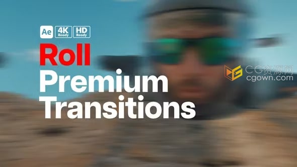 免費下載14組滾動過渡元素Premium Transitions Roll-AE模板