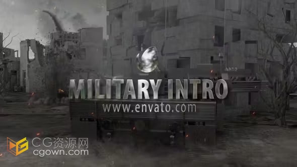 军事行动战争状态电影纪录片世界新闻节目包装开场-AE模板