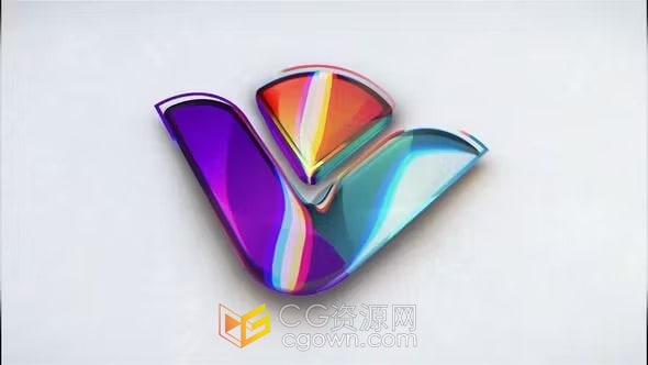 现代简约玻璃标志动画Logo Glass Reveal-AE模板