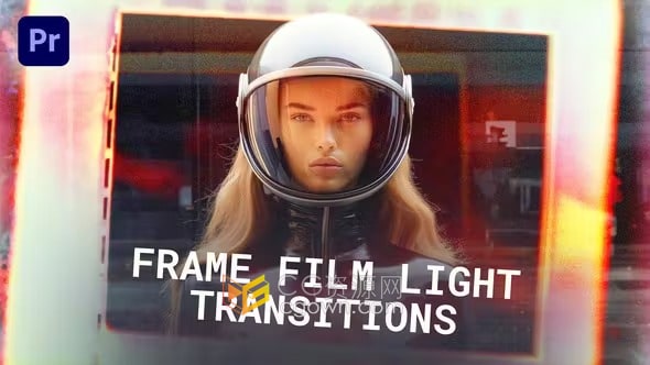 Frame Film Light Transitions电影胶片帧光效过渡-PR模板