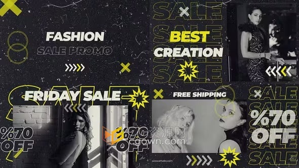 时装开幕式包装时尚展览促销活动介绍视频-AE模板
