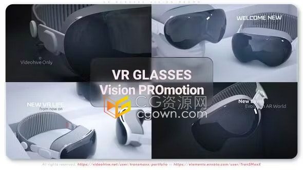 Vision Pro新电子产品展示VR眼镜宣传介绍视频AE模板