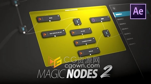 AE插件Magic Nodes v2.0.1节点式图层特效合成操作扩展脚本工具