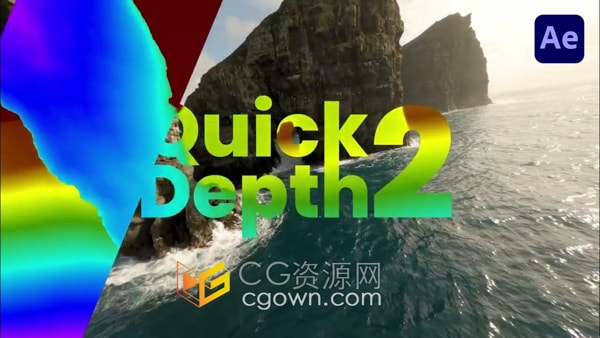 Quick Depth V2.0.0 AE插件人工智能快速自动生成深度图景深
