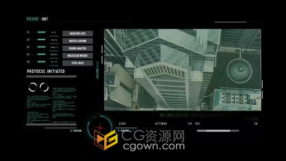 HUD Video无人机界面视频屏幕展示效果动画-AE模板