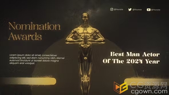 颁奖典礼奖项提名介绍视频晚会活动包装设计-AE模板