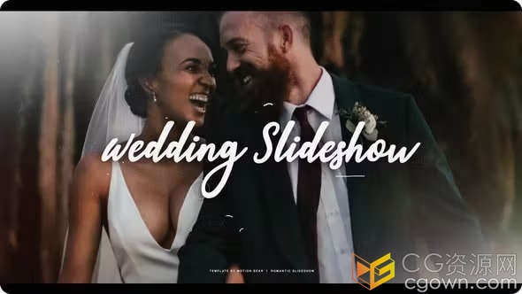 婚照幻灯片照片动画相册婚礼庆典活动视频-AE模板
