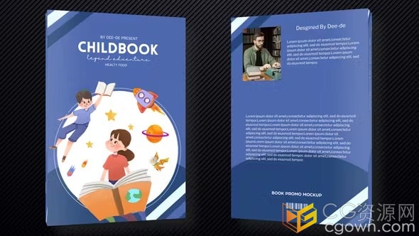 书本展示儿童书籍介绍新书宣传广告杂志促销教育视频-AE模板
