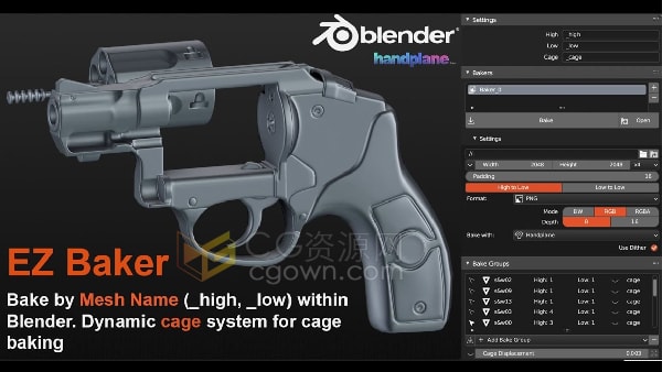 Blender插件EZ Baker v1.0.3烘焙工具