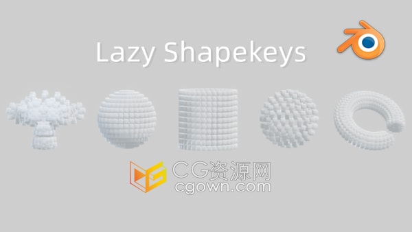 Blender 4.1插件Lazy Shapekeys v1.0.58形状关键帧管理工具