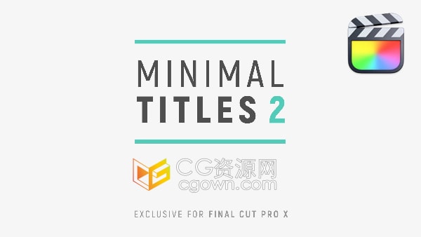 FCPX插件30组文字标题动画Minimal Titles2