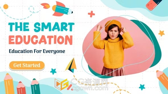 AE模板-儿童教育宣传片幼儿培训教程在线学习资源介绍